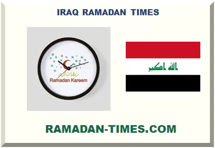 IRAQ RAMADAN TIMETABLE 2027 