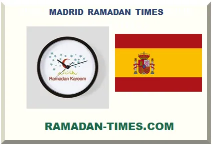 MADRID RAMADAN TIMETABLE 2027 