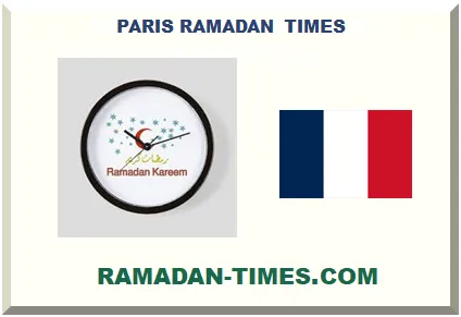 PARIS RAMADAN TIMETABLE 2027 