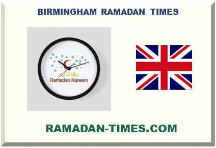 BIRMINGHAM RAMADAN TIMETABLE 2027 